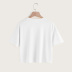 Camiseta corta dividida informal de manga corta con estampado de coco NSYAY58472