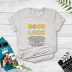 good luck English smiley face print short-sleeved T-shirt  NSYAY58445