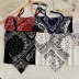 Short Cropped Printed Irregular Knitted Camisole NSYAY58434