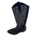 hollow mesh thick-heeled boots NSHU58492