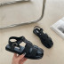 retro hollow buckle flat sandals NSHU58520