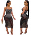 vestido delgado transparente con eslinga perforada NSWNY58544