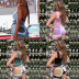 Multicolor Mid-Waist Skinny Stitching Denim Shorts NSYF58567