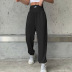 Pantalones deportivos de cintura alta con cintura doble NSXE58576