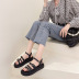 summer buckle leather flat sandals NSZSC58701