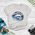 blue cool big mouth printed T-shirt NSYIC58755