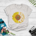 fashion sunflower print T-shirt NSYIC58758