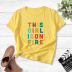 popular color English alphabet printing casual short-sleeved t-shirt  NSYIC58762