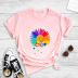 color matching sunflower puzzle print T-shirt NSYIC58767