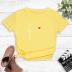 round neck short-sleeved simple line love printing T-shirt NSYIC58769