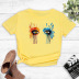 creative hit color eye print T-shirt NSYIC58773