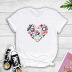 creative heart-shaped cosmetics printed T-shirt NSYIC58774