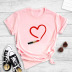 lipstick drawing love printing T-shirt NSYIC58788