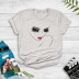 girl simple stroke printing T-shirt NSYIC58789