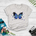 creative color butterfly print T-shirt NSYIC58793