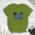creative color butterfly print T-shirt NSYIC58793