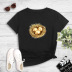  creative golden egg print T-shirt NSYIC58794