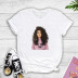 fashion hair girl printing T-shirt  NSYIC58803