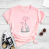 cartoon cute elephant stick figure printing T-shirt NSYIC58805