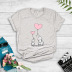 cartoon cute elephant stick figure printing T-shirt NSYIC58805