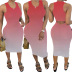 fashion casual sling sleeveless pleated dress  NSSJW58888