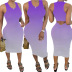 fashion casual sling sleeveless pleated dress  NSSJW58888