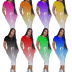 Fashion Casual Round Neck Gradient Multicolor Hem Slit Dress NSSJW58897
