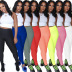 fashion casual high waist solid color multicolor trousers NSSJW58899