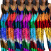 summer tie-dye printing deep V-neck sling wide loose jumpsuit NSFM59026