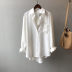 Solid Color Simple Temperament Long-Sleeved Versatile Lapel Shirt NSSUO59181