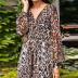 spring and summer new light chiffon leopard print dress NSYIS59158