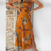 sling Print Split Dress NSYIS59151
