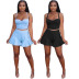 sexy suspenders one-shoulder shorts two-piece set NSMNS59202