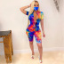 spring and summer new style sexy zipper hip-lifting casual jumpsuit NSWT59294