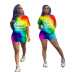 new beautiful two-piece rainbow color printing casual set NSWT59304