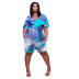 Summer new style plus size tie-dye printed jumpsuit NSWT59308