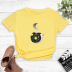 beautiful starry sky teapot creative printing T-shirt NSYIC59348