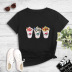 three-color ice cream cup printing summer round neck T-shirt NSYIC59350
