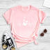 simple line butterfly print T-shirt NSYIC59352