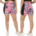 casual irregular tie-dye printing contrast stitching comfortable shorts NSOY59407