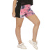 casual irregular tie-dye printing contrast stitching comfortable shorts NSOY59407