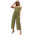 casual loose solid color sling sleeveless jumpsuit NSDF59434