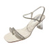 summer new thick heel set toe high-heeled shoes NSHU59457
