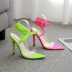 Fluorescent Color Cross Strap Sexy Stiletto Sandals NSSO59510