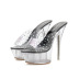 fancy transparent diamond slippers stiletto sandals NSSO59509