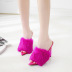 rabbit fur pointy high-heeled sandals NSSO59578