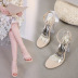  rubber high-heeled open toe sandals NSSO59598