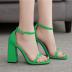 candy color thick high-heel sandals NSSO59599