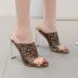 fashion leopard print clear heeled sandals NSSO59603