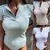 spring and summer new style V-neck short-sleeved sexy slim bottoming sweater T-shirt NSMUZ59607